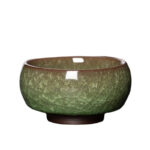 Buddha Stones Chinese Green Ice Crack Design Jianzhan Kiln Change Porcelain Teacup Kung Fu Tea Cup Jian Zhan Tea Cup BS 6