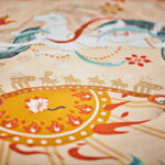 Buddha Stones Dunhuang Riyue Mountain 100% Mulberry Silk Scarf Dunhuang Shawl Silk Scarf BS 4
