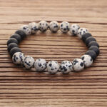 108 Mala Beads Zebra Jasper Frosted Stone Protection Tassel Bracelet (Extra 30% Off | USE CODE: FS30) Mala Bracelet BS 4