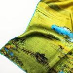 Buddha Stones A Panorama of Rivers and Mountains 100% Mulberry Silk Scarf Premium Grade 6A Silk Shawl Silk Scarf BS 21