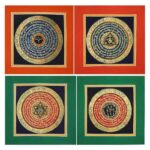 Buddha Stones Tibetan Handmade Thangka Painting Spiritual Blessing Blind Box Random Color Pattern Tibetan Thangka BS 20