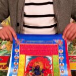 Buddha Stones Tibetan 10 Colors Windhorse Buddha Healing Auspicious Outdoor Mulberry Silk Prayer Flag TIBETAN PRAYER FLAGS buddhastoneshop 3