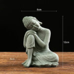 Buddha Stones Tibetan Meditation Contemplation Buddha Serenity Compassion Statue Figurine Decoration Decorations BS Contemplation 8*6*12cm