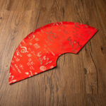 Buddha Stones Vintage Sea Wave Bamboo Plum Blossom Embroidered Cup Mat Pad Tea Cup Coaster Kung Fu Tea Mat Tea Mat BS Letter Fu Character Red Tea Mat 58*25cm