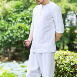 Buddha Stones Meditation Prayer Spiritual Zen Practice Uniform Clothing Men's Set Clothes BS 1