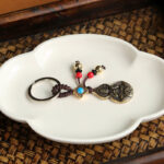 Buddha Stones  Mahasthamaprapta Bodhisattva Buddha Blessing Keychain Key Chain BS 4