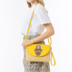 Buddha Stones Hamsa Elephant Flower Straw Woven Crossbody Bag Shoulder Bag Handbag Crossbody Bag BS 7