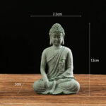 Buddha Stones Tibetan Meditation Contemplation Buddha Serenity Compassion Statue Figurine Decoration Decorations BS Thinking 7.5*5*12cm