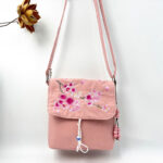Buddha Stones Embroidered Camellia Epiphyllum Gardenia Sakura Flowers Crossbody Bag Shoulder Bag Cellphone Bag Crossbody Bag BS 29