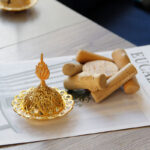 Buddha Stones Gold Alloy Healing Mini Incense Burner With Wooden Coaster Home Decor Incense Burner BS 5