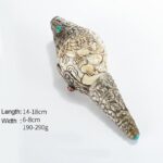 Buddha Stones Tibetan Handmade Engraved Shankha Buddha Conch Shell Wealth Positive Decoration Decorations BS Vajrapani