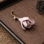 Buddha Stones Gardenia Flower Pattern Ceramic Healing Incense Burner Decoration Incense Burner BS 13