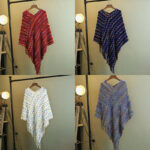 Buddha Stones Tibetan Colorful Striped Shawl Tassels Pullover Winter Cozy Travel Scarf Wrap Tibetan Shawl BS 37