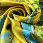 Buddha Stones A Panorama of Rivers and Mountains 100% Mulberry Silk Scarf Premium Grade 6A Silk Shawl Silk Scarf BS 19