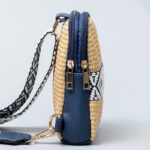 Buddha Stones Small Geometry Straw Woven Crossbody Bag Shoulder Bag Crossbody Bag BS 2