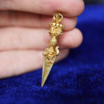Buddha Stones Tibet Dorje Vajra Engraved Spiritual Power Pendant Hanging Decoration Dorje BS 4