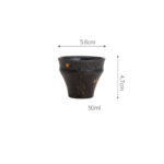 Buddha Stones Small Vintage Style Ceramic Teacup Kung Fu Tea Cup 50ml Cup BS 10