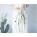 Buddha Stones Handmade Embroidered Flowers Canvas Tote Shoulder Bag Handbag Bag BS 16