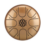 Buddha Stones Steel Tongue Drum Sound Healing Meditation Yoga Drum Kit 8 Note 5 Inch With Carry Bag Tongue Drum BS 11