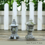 Buddha Stones Meditating Zen Buddha Serenity Resin Statue Figurine Home Decoration Decorations BS A Pair of Small Stone Pagodas 5*3*3cm