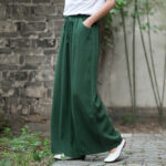 Buddha Stones Plain Wide Leg Pants Dance Women's Yoga Pants With Pockets Wide Leg Pants BS 55