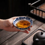 Buddha Stones Flowers Fu Character Mountains Lotus Cherry Blossoms Ceramic Teacup Kung Fu Tea Cup Cup BS 11