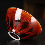 Buddha Stones Maple Leaf Colorful Ceramic Teacup Home Tea Cups Cup BS 6