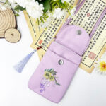Buddha Stones Small Embroidered Flowers Crossbody Bag Shoulder Bag Double Layer Cellphone Bag Crossbody Bag BS 20