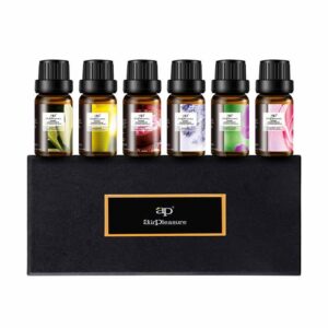 Buddha Stones 6Pcs Lavender Orange Jasmine Lemongrass Soothing Aromatherapy Healing Essential Oils Set Essential Oil BS Group B (Lavender/Water Lily/Rose/Violet/Lavender & Chamomile/Lavender & Geranium)