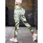 Buddha Stones Tie Dye Print Pants Sports Fitness Yoga High Waist Leggings Women's Yoga Pants Leggings BS 17