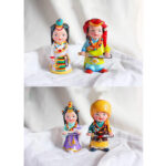 Buddha Stones Hand Painted Tibetan Figures Creative Home Office Car Decoration Ornament Desk Decoration BS 28