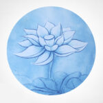 Buddha Stones Lotus Mandala Pattern Foldable Yoga Meditation Seat Mat Home Decoration Decorations buddhastoneshop LOTUS SYMBOL LightSkyBlue