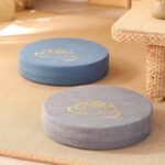 Buddha Stones Lotus Embroidery Cotton Linen Meditation Seat Cushion Decorations BS main