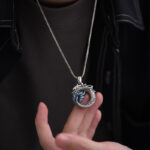 Buddha Stones 999 Sterling Silver Year Of The Dragon Auspicious Peace Buckle Carved Success Necklace Pendant (Extra 30% Off | USE CODE: FS30) Necklaces & Pendants BS Dragon&55cm 925 Sterling Silver Chain