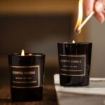 Buddha Stones Blue Bell Pear Freesia Fragrance Meditation Prayer Scented Aromatherapy Soy Wax Candle Candles BS 1