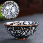 Buddha Stones Colorful Ceramic Teacup Home Office Tea Cups Cup BS Black&White