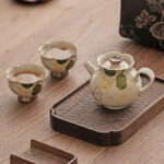 Buddha Stones Hand Painted Small Osmanthus Rabbit Ceramic Teacup Kung Fu Tea Cup 40ml Cup BS 12
