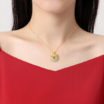 Buddha Stones 925 Sterling Silver Hetian Jade Chinese Zodiac Year of the Dragon Red Agate Luck Protection Necklace Pendant (Extra 30% Off | USE CODE: FS30) Necklaces & Pendants BS 6