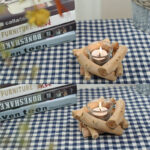 Buddha Stones Wood Candlestick Home Candle Holder Decoration Candle Holder BS 15