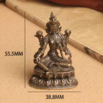 Buddha Stones Bodhisattva Green Tara Calm Hope Copper Statue Decoration Decorations BS 7