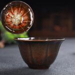 Buddha Stones Colorful Ceramic Teacup Home Office Tea Cups Cup BS Brown