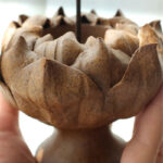 Buddha Stones Lotus Flower Ceramic Candle Holder Incense Burner Home Offering Decoration Candle Holder BS 5