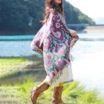 Buddha Stones Tibetan Flowers Leaves Branch Design Tassel Shawl Cozy Travel Scarf Wrap Tibetan Shawl BS 12