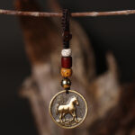 Chinese Zodiac Copper Luck Keychain Decoration Decoration BS Horse