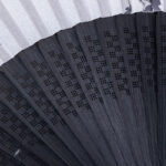 Buddha Stones Mountains Plum Blossom Lotus Magpie Bamboo Leaves Handheld Silk Bamboo Folding Fan 22.5cm 7