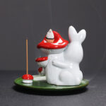 Year of the Rabbit Carrot Mushrooms Rabbit Ceramic Bunny Blessing Incense Burner (Extra 30% Off | USE CODE: FS30) Incense Burner BS 11