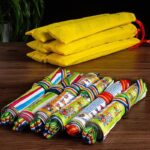 Buddha Stones Tibetan 10 Colors Windhorse Buddha Healing Auspicious Outdoor Mulberry Silk Prayer Flag TIBETAN PRAYER FLAGS buddhastoneshop 12