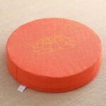 Buddha Stones Lotus Embroidery Cotton Linen Meditation Seat Cushion Decorations BS Soft 40cm*10cm Coral