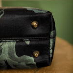 Buddha Stones Black Green Orchids Print Vintage Handbag Handbags BS 5