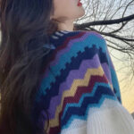Buddha Stones Tibetan Shawl Colorful Striped Wavy Line Tassels Winter Cozy Travel Scarf Wrap Tibetan Shawl BS 8